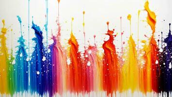 AI generated Artistic Colorful Paint Splattered Abstract Wallpaper photo