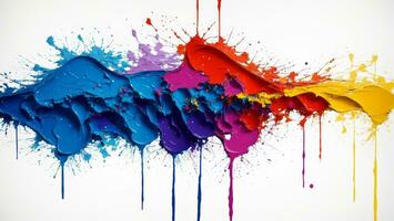 AI generated Artistic Colorful Paint Splattered Abstract Wallpaper photo