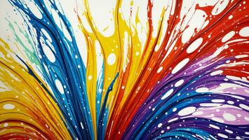 AI generated Artistic Colorful Paint Splattered Abstract Wallpaper photo