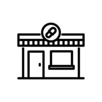 pharmacy icon vector in line style