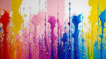 AI generated Artistic Colorful Paint Splattered Abstract Wallpaper photo