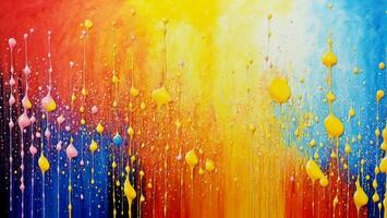 AI generated Artistic Colorful Paint Splattered Abstract Wallpaper photo
