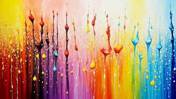 AI generated Artistic Colorful Paint Splattered Abstract Wallpaper photo