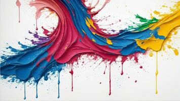 AI generated Artistic Colorful Paint Splattered Abstract Wallpaper photo