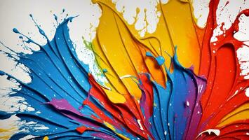 AI generated Artistic Colorful Paint Splattered Abstract Wallpaper photo