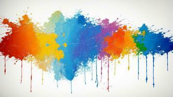 AI generated Artistic Colorful Paint Splattered Abstract Wallpaper photo