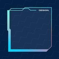 Futuristic square gradient background. Pop up window vector illustration.