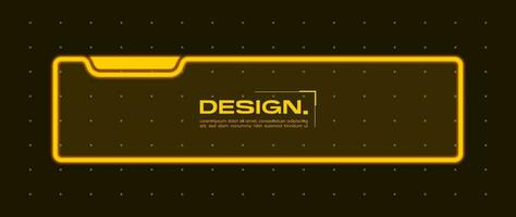 Futuristic glow element vector illustration. Shiny lower third video overlay.