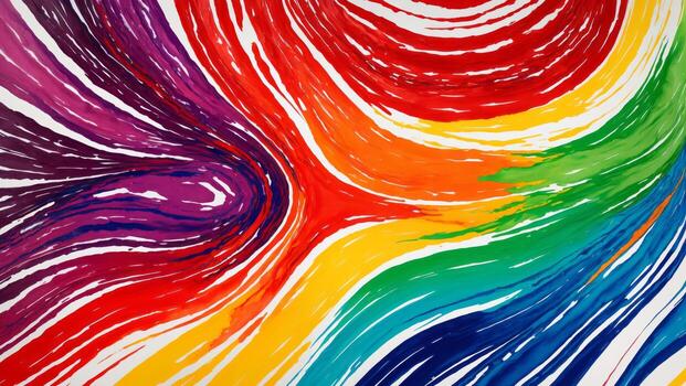 AI generated Colorful Gouache Liquid Paint Flowing on Canvas Wallpaper photo