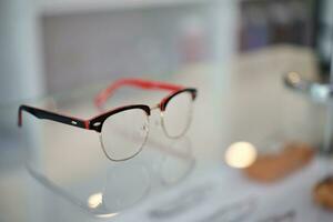 Glasses on a table photo