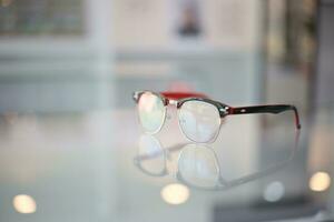 Glasses on a table photo