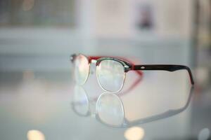 Glasses on a table photo