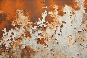 AI generated Rough old rusted metal texture photo