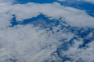 View from the top of an airplane photo