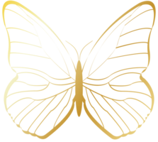 golden butterfly transparent background png