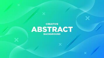 Vector Abstract Green and Blue Gradient Colour Background