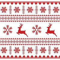 Cute and Cozy Christmas pattern with Deers and Snowflakes vector