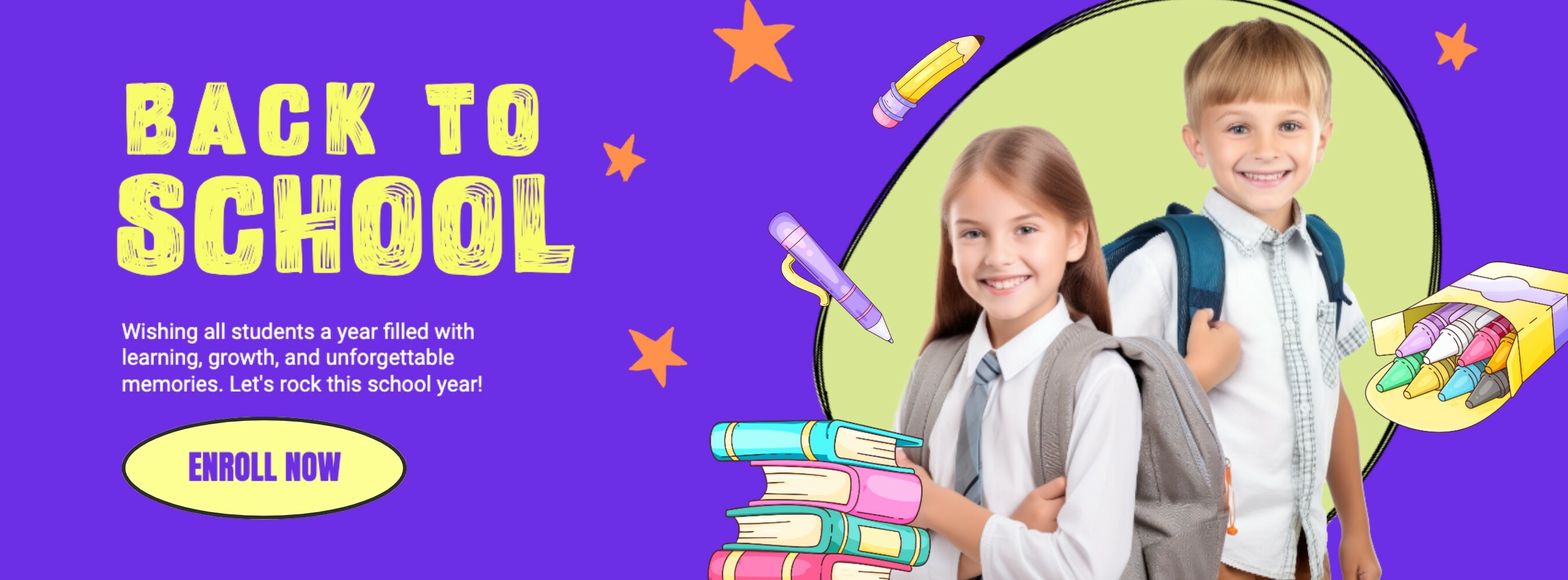 Colorful Back To School Facebook Cover