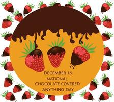free vector national chocolate covered anything day vector illustration