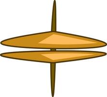 The brown hi-hat with stand vector or color illustration