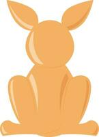 The back view of a cute kangaroo animal vector or color illustration