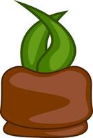 The clipart of a brown-colored carrot plant vector or color illustration