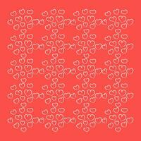 A texture with regular patterns of small white-colored valentine heartsValentine day heart ornament vector or color illustration