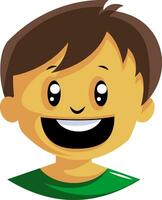 Very happy little boy illustration vector on white background