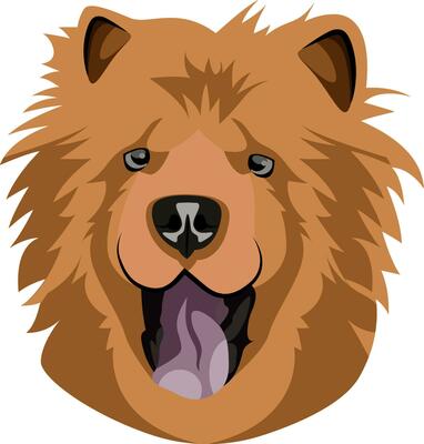 Happy Chow Chow illustration vector on white background