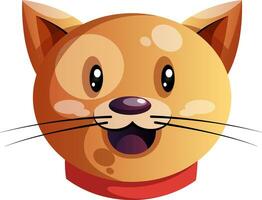 Smiling cartoon orange cat vector illustartion on white background