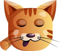 Sleepy orange cat vector illustartion on white background