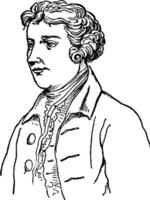 Edmund Burke, vintage illustration vector