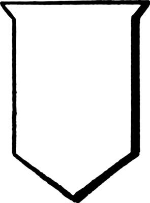 Argent Shield is a escutcheon emblazoned, vintage engraving.