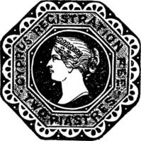 Chipre dos piastras registro sobre desde 1880 a 1881, Clásico ilustración. vector