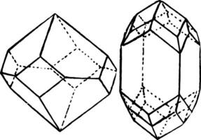 Tetragonal Combinations vintage illustration. vector