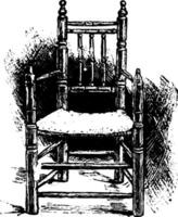 Carver's Chair vintage illustration vector