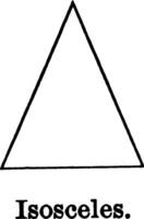 Isosceles Triangle vintage illustration. vector