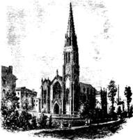 Church vintage illustration vector