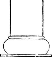 Base of a Column in a Bas-Relief from Kuyunjik vintage illustration. vector