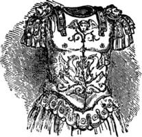 Breastplate, vintage illustration. vector