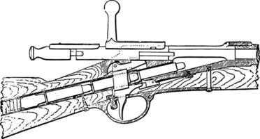 Hotchkiss Gun, vintage illustration. vector