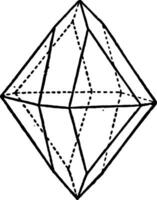 Tetragonal Bipyramids of the Second Order vintage illustration. vector