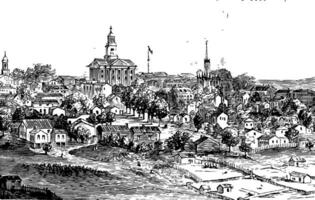 Vicksburg during the Civil War vintage illustration vector