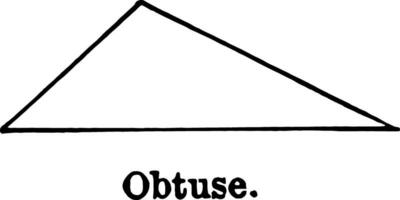 Obtuse Triangle vintage illustration. vector