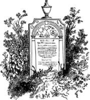 Melanchton Smith's Monument vintage illustration vector