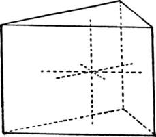 Trigonal Prism vintage illustration. vector