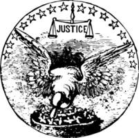 Louisiana seal vintage illustration vector