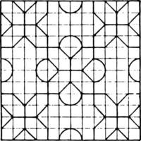 Tessellation vintage illustration. vector