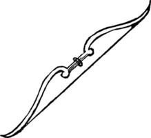 Bow, vintage illustration. vector