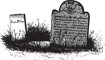 McCrea Grave,vintage illustration vector